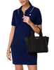 Kate Spade New York Kip Perforated Leather Small Tote Black