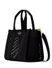 Kate Spade New York Kip Perforated Leather Small Tote Black