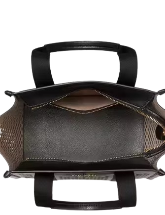 Kate Spade New York Kip Perforated Leather Small Tote Black