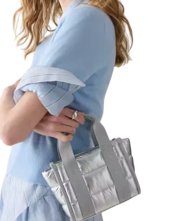 Kate Spade New York Kip Puffy Mini Tote Silver