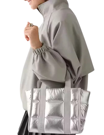 Kate Spade New York Kip Puffy Small Tote Silver