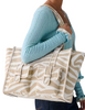 Kate Spade New York Kip Zebra Cargo Large Tote Bag  Light Fawn 