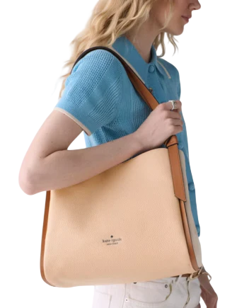 Kate Spade New York Knott Colorblock Large Carryall Crisp Peach