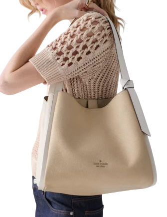 Kate Spade New York Knott Colorblock Large Carryall Light Cream 