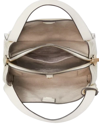 Kate Spade New York Knott Croc-embossed Medium Crossbody Tote Halo White 