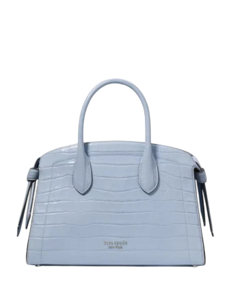 Kate Spade New York Knott Croc-embossed Medium Zip-top Satchel  North Star 