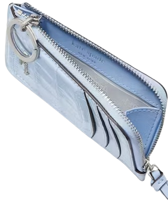 Kate Spade New York Knott Croc-embossed Zip Cardholder North Star