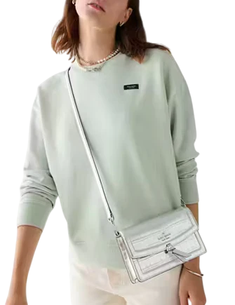 Kate Spade New York Knott Croc Embossed Mini Flap Crossbody