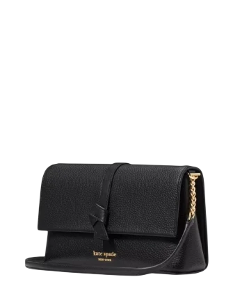 Kate Spade New York Knott Flap Chain Crossbody Black