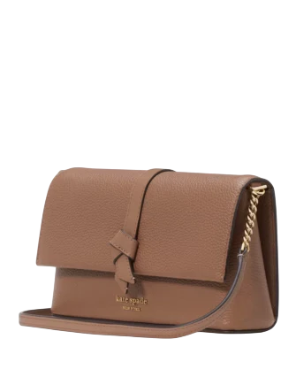 Kate Spade New York Knott Flap Chain Crossbody Warm Acorn