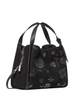 Kate Spade New York Knott Floral Suede Carryall Bag Black