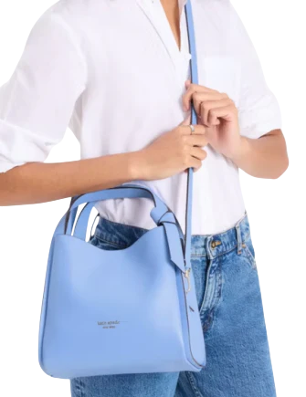 Kate Spade New York Knott Medium Crossbody Tote Genie Blue Front View