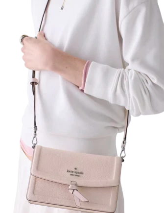 Kate Spade New York Knott Mini Flap Crossbody Powdered Sugar