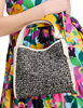 Kate Spade New York Knott Raffia Tweed Medium Crossbody Tote  Parchment 