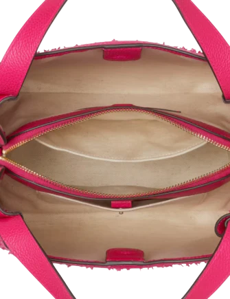 Kate Spade New York Knott Raffia Tweed Medium Crossbody Tote  Wild Raspberry 