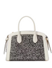 Kate Spade New York Knott Raffia Tweed Medium Zip-top Satchel  Parchment 