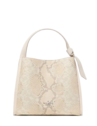 Kate Spade New York Knott Snake Embossed Carryall Bag Natural 