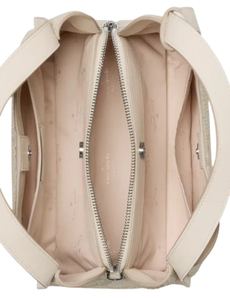 Kate Spade New York Knott Snake Embossed Carryall Bag Natural 