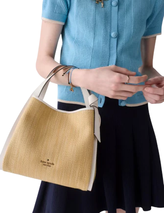 Kate Spade New York Knott Straw Carryall Bag Natural