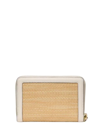 Kate Spade New York Knott Straw Medium Wallet Natural