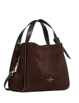 Kate Spade New York Knott Suede Convertible Carryall Hot Fudge
