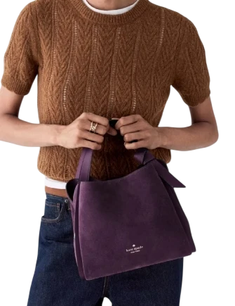 Kate Spade New York Knott Suede Convertible Carryall Jet Set Purple