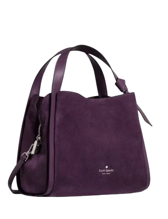 Kate Spade New York Knott Suede Convertible Carryall Jet Set Purple