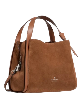Kate Spade New York Knott Suede Convertible Carryall Warm Gingerbread