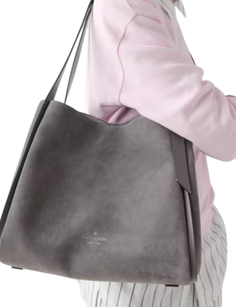 Kate Spade New York Knott Suede Large Carryall Hare Grey
