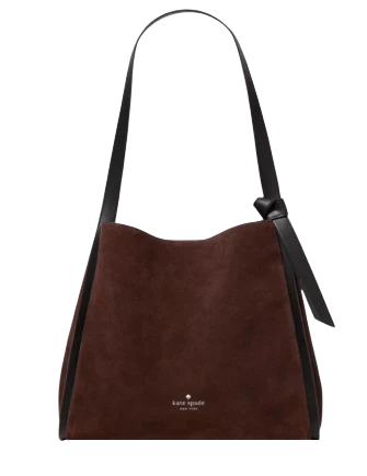 Kate Spade New York Knott Suede Large Carryall Hot Fudge