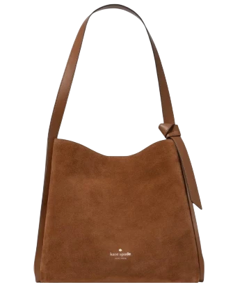 Kate Spade New York Knott Suede Large Carryall Warm Gingerbread