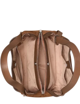 Kate Spade New York Knott Suede Large Carryall Warm Gingerbread