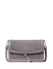 Kate Spade New York Knott Suede Mini Flap Crossbody Hare Grey
