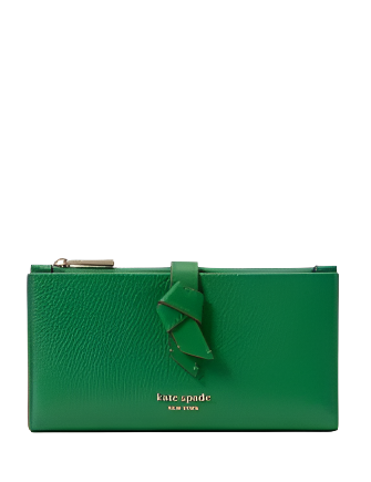 Kate Spade New York Knott Zip Slim Wallet Watercress