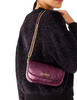 Kate Spade New York Krista Metallic Chain Flap Crossbody Dark Raspberry