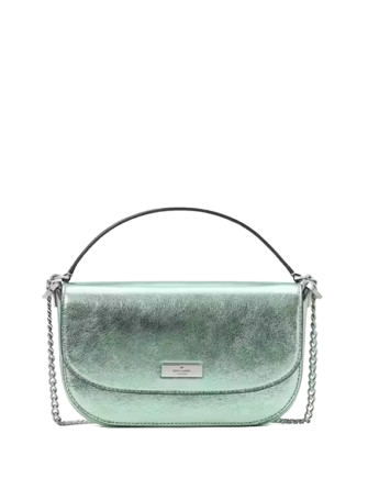 Kate Spade New York Krista Metallic Chain Flap Crossbody Seawater