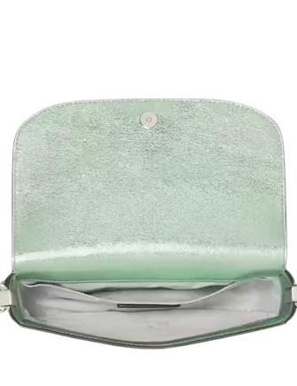 Kate Spade New York Krista Metallic Chain Flap Crossbody Seawater