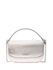 Kate Spade New York Krista Metallic Chain Flap Crossbody Silver