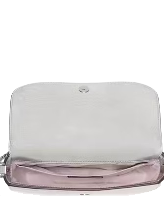 Kate Spade New York Krista Metallic Chain Flap Crossbody Silver