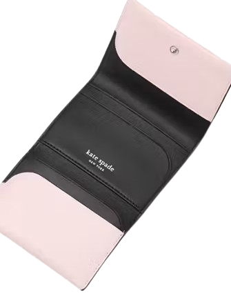 Kate Spade New York Label Card Case Trifold Wallet Pastry Pink 