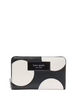 Kate Spade New York Label Dot Applique Medium Zip Around Wallet Black