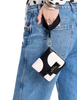 Kate Spade New York Label Small Compact Webbed Wristlet Black