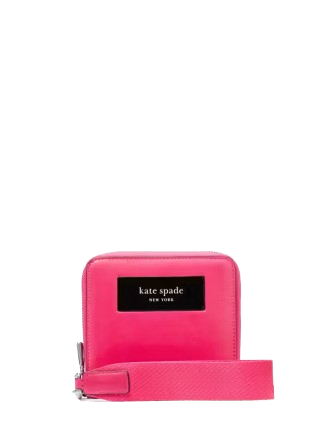 Kate Spade New York Label Small Compact Webbed Wristlet Rosehip