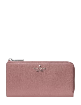 Kate Spade New York Large Slim L-zip Wallet  Dusk Rose
