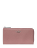 Kate Spade New York Large Slim L-zip Wallet  Dusk Rose