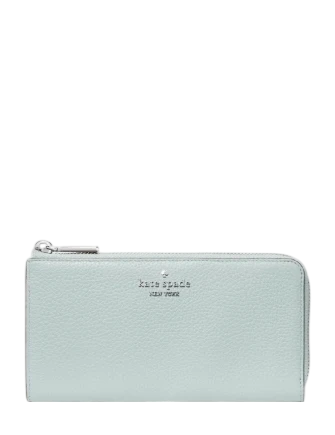 Kate Spade New York Large Slim L-zip Wallet Lake Mist