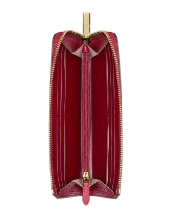 Kate Spade New York Large Slim L-zip Wallet Red Jam