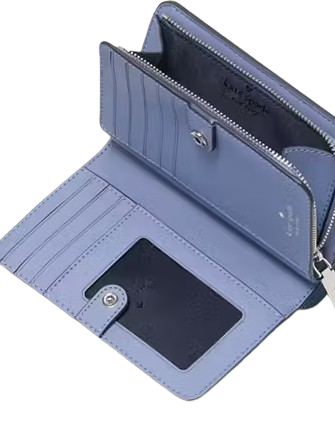 Kate Spade New York Lena Colorblock Medium Compact Bifold Wallet Parisian Navy Multi