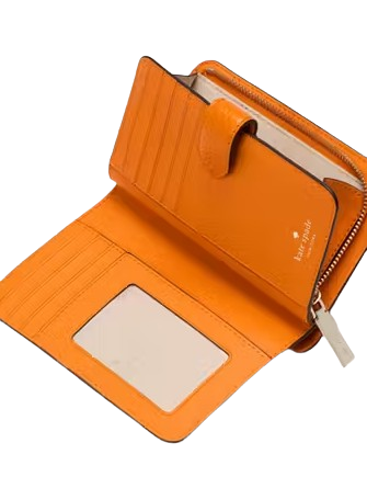 Kate Spade New York Lena Medium Bifold Wallet Orange Zinnia