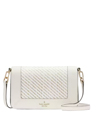 Kate Spade New York Lena Straw Mini Crossbody  Meringue 